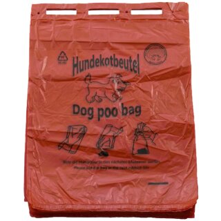dm-folien Hundekotbeutel 250 x 310 mm geblockt rot