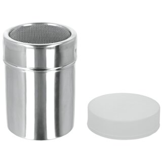 metaltex Puderzucker-/Kakao-Streudose Inox silber