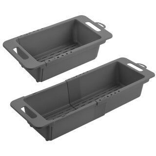metaltex Spülkorb Drain-Flex ausziehbar Kunststoff grau