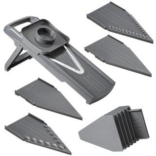 metaltex Universalreibe Slice-V 5 Einsätze grau