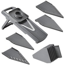 metaltex Universalreibe Slice-V 5 Einsätze grau