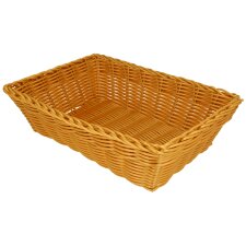 metaltex Brotkorb rechteckig Kunststoffgflecht beige