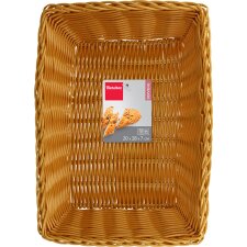 metaltex Brotkorb rechteckig Kunststoffgflecht beige