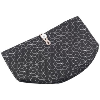 metaltex Brotkorb faltbar Baumwolle schwarz / beige