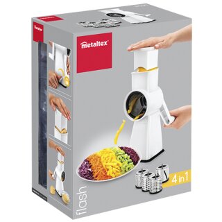 metaltex Küchenhobel Flash 4 Einsätze weiß / Edelstahl