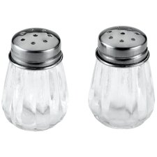 metaltex Salz- & Pfefferstreuer-Set Glas / Edelstahl