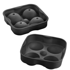 metaltex Eiswürfelform aus Silikon für 4 Kugeln...