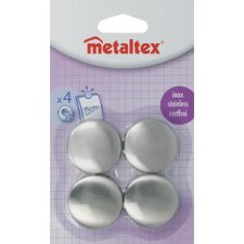 metaltex Haftmagnet rund Durchmesser: 30 mm Edelstahl 4...