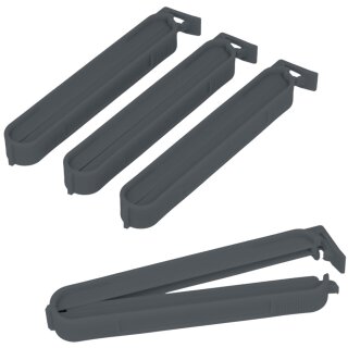 metaltex Beutelclips lang Kunststoff 4er Set zufällge Farbe (4 Stück)