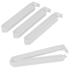 metaltex Beutelclips lang Kunststoff 4er Set zufällge Farbe (4 Stück)