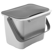 metaltex Bio-Abfallsammler Bintex grau mit Deckel