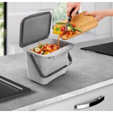 metaltex Bio-Abfallsammler Bintex grau mit Deckel