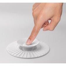 metaltex Universal Abfluss-Abdeckung Silikon weiß