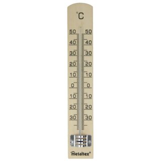 metaltex Innenthermometer aus Buchenholz braun quecksilberfrei
