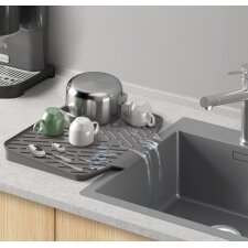 metaltex Abtropfmatte Gravity-Duo Gummi grau
