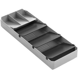 metaltex Besteck-Organizer Uni-Fit Kunststoff grau
