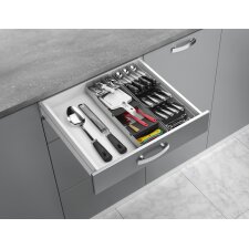 metaltex Besteck-Organizer Uni-Fit Kunststoff grau