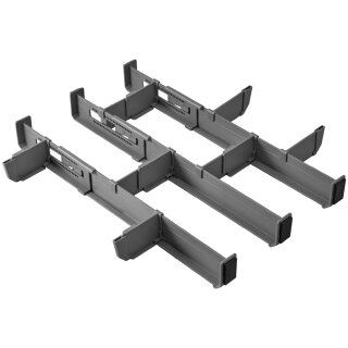 metaltex Schubladen-Organizer Multi-Fit PLUS ABS grau