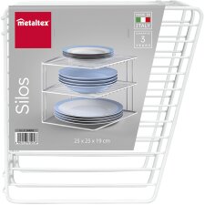metaltex Eckschrankeinsatz Silos 2 Etagen weiß
