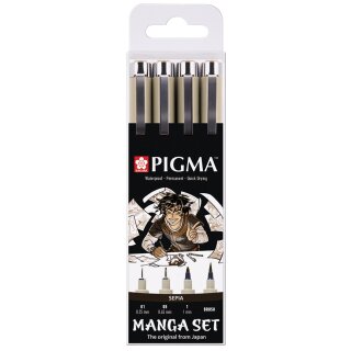 SAKURA Fineliner PIGMA MICRON Manga Set sepia 4er Etui