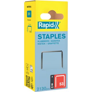 Rapid Feindrahtklammern Typ 53 8 mm 2.130 Stück