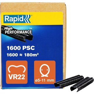 Rapid Zaun-Ringklammern VR22 Kunststoffüberzug schwarz 1.600 Stück