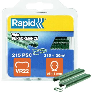 Rapid Zaun-Ringklammern VR22 Kunststoffüberzug grün 215 Stück