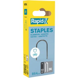 Rapid Kabelklammern Typ 36 12 mm galvanisiert 864 Stück