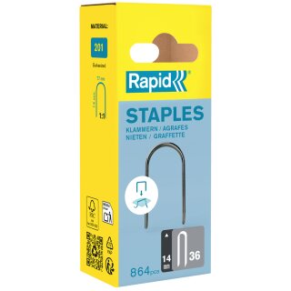 Rapid Kabelklammern Typ 36 14 mm galvanisiert 864 Stück