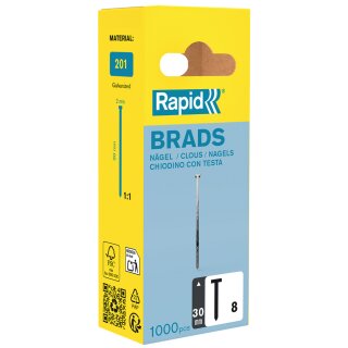 Rapid Nägel Typ 8 30 mm galvanisiert 1.000 Stück