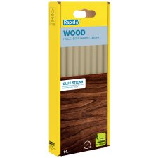 Rapid Klebepatrone Holz 12 mm Durchmesser lang gelblich...