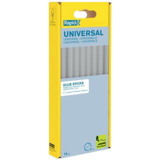 Rapid Klebepatrone Universal Transparent 12 mm Durchmesser Länge: 190 mm 14 Stück