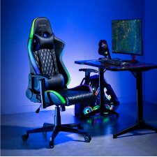 LogiLink Gaming-Stuhl Kopf- & Lendenwirbelstütze...
