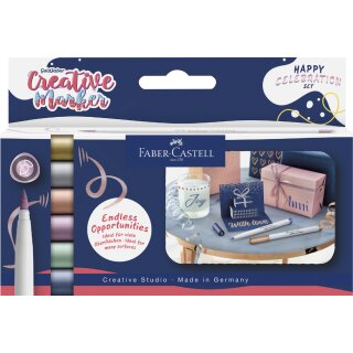 FABER-CASTELL Creative Marker GOLDFABER 6er Etui Happy