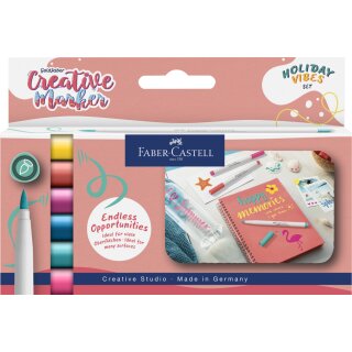 FABER-CASTELL Creative Marker GOLDFABER 6er Etui Holiday