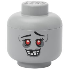 LEGO Aufbewahrungskopf STORAGE HEAD ZOMBIE S steingrau