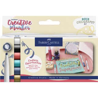 FABER-CASTELL Creative Marker GOLDFABER 6er Etui Soft