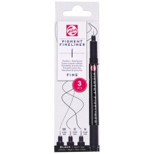 ROYAL TALENS Pigment Fineliner Fine schwarz 3er Set