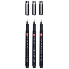 ROYAL TALENS Pigment Fineliner Fine schwarz 3er Set