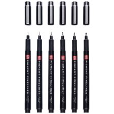 ROYAL TALENS Pigment Fineliner Complete schwarz 6er Set