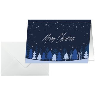 sigel Weihnachtskarte "Snowflake Serenity" A6 quer (A5)