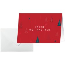sigel Weihnachtskarte "Ruby Pines" A6 quer (A5)