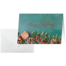 sigel Weihnachtskarte "Green Christmas" A6 quer...