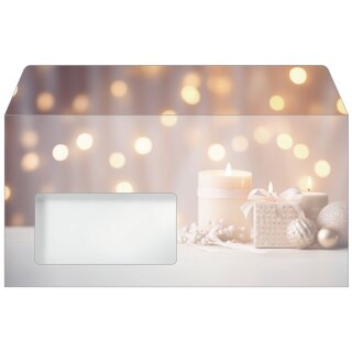 sigel Weihnachts-Motiv-Umschlag "Golden Glow" DIN lang 50 Stück