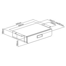 LogiLink Unterbau-Schreibtischschublade schwarz