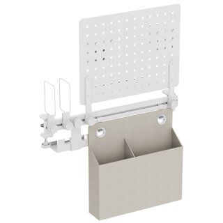 LogiLink Lochplatten-Büroschienenorganizer weiß