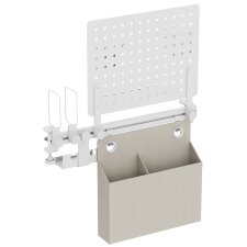 LogiLink Lochplatten-Büroschienenorganizer weiß
