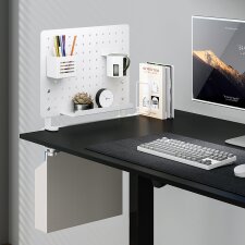 LogiLink Lochplatten-Büroschienenorganizer weiß