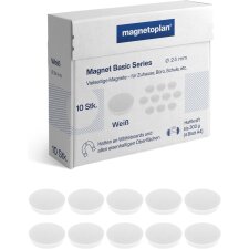magnetoplan Rundmagnet "Basic" 24 mm weiß...