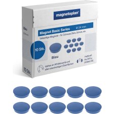 magnetoplan Rundmagnet "Basic" 24 mm blau 10...